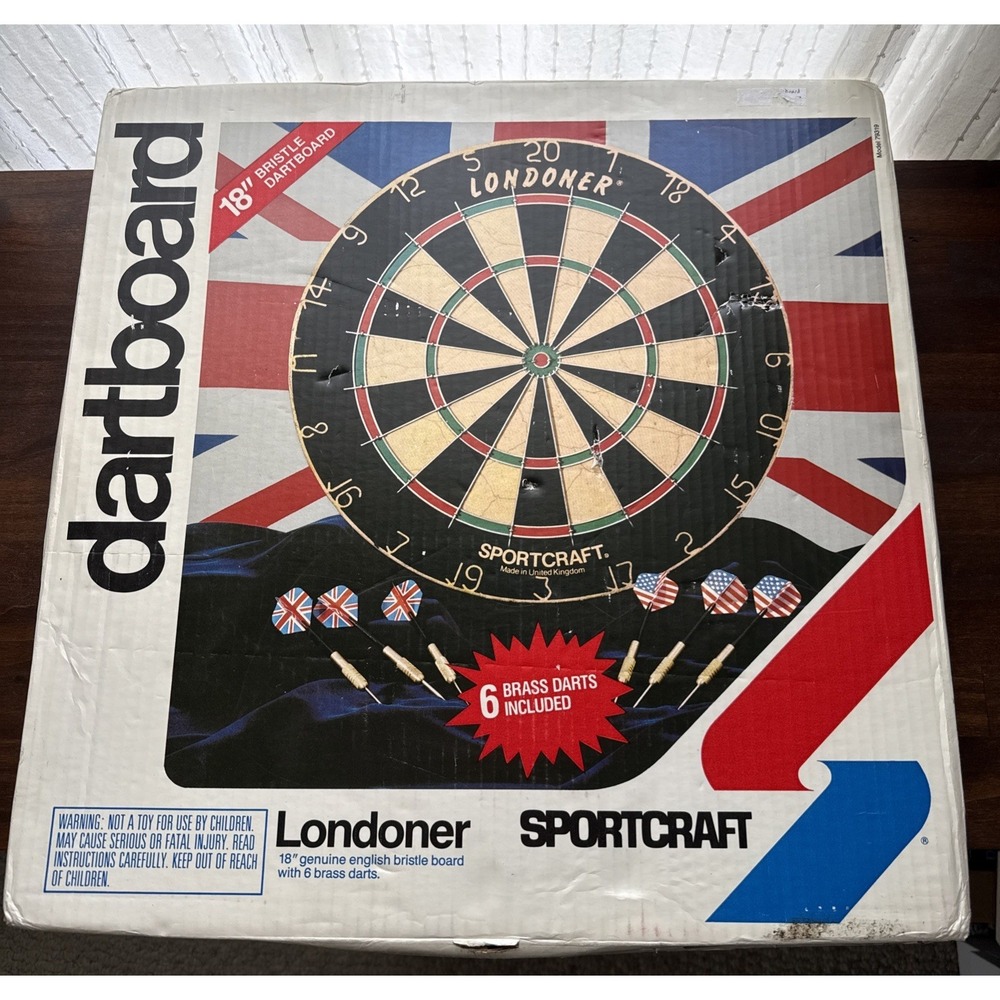 Sportcraft New In Box Londoner Dartboard 18" Made In UK Never Opened